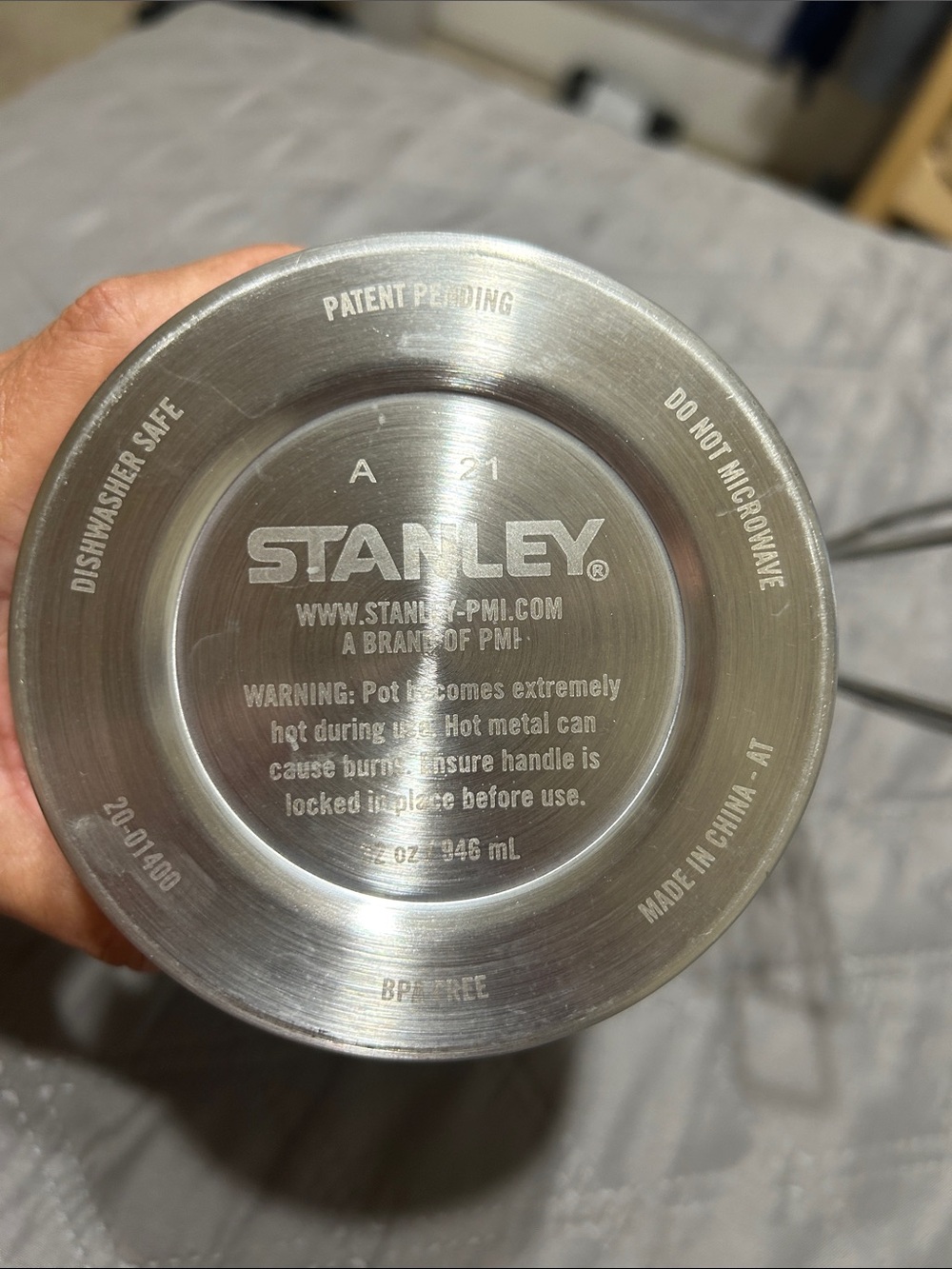 Stanley Stainless Travel Mug with Black Lid and Silver Body coffee - Picture 6 of 10